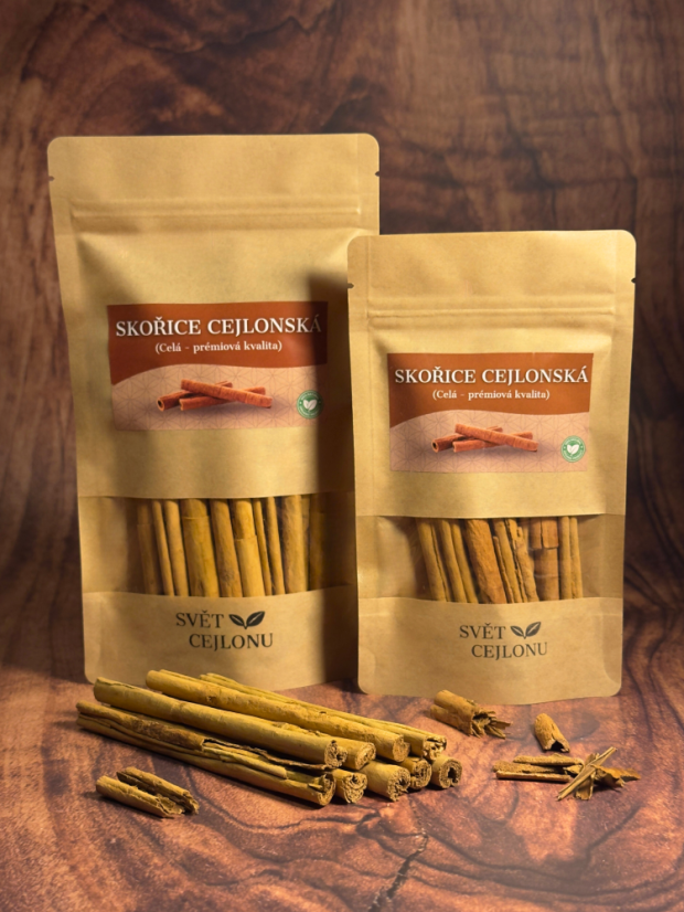 SKOŘICE CELÁ (CEJLONSKÁ) - Hmotnost: 80g (20ks)